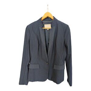 Banana Republic Navy Blue Pinstripe Wool Blazer  - Size 14